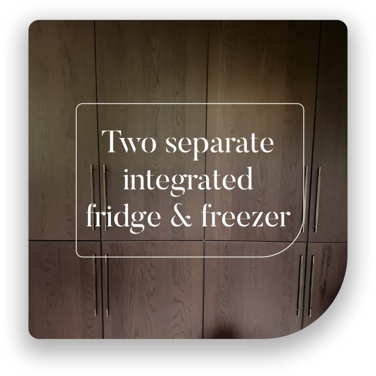 Integrated side-by-side fridge and freezer
