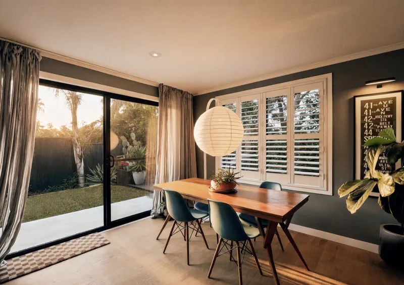 Dining room opening to the garden